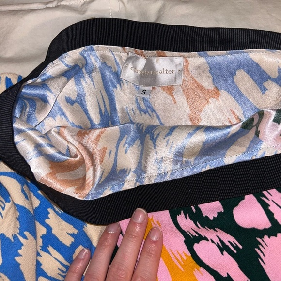 Anthropologie Corey Lynn Calter Bias Midi Skirt - abstract pattern - Picture 4 of 5